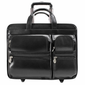 McKlein USA Tribeca 15.6" Leather Wheeled Laptop Briefcase