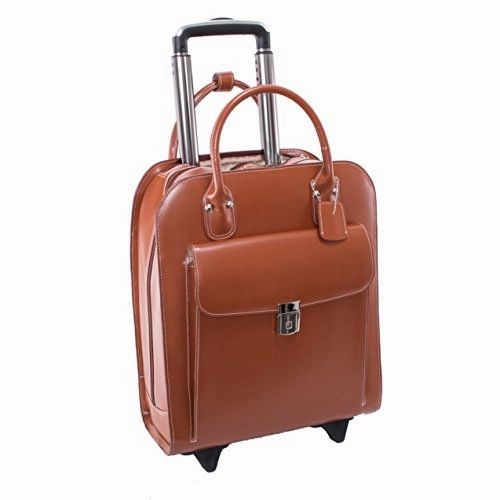 McKlein USA Uptown 15" Leather Vertical Wheeled Ladies' Laptop Briefcase