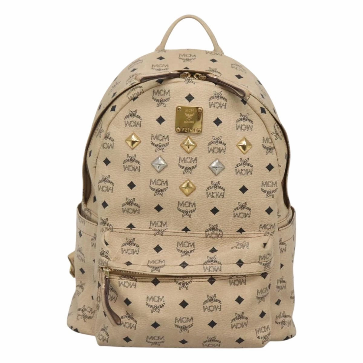 MCM Visetos Canvas Backpack Bag (Pre-Owned)