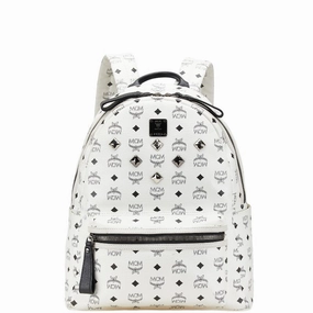 MCM Visetos Logo Studded Leather Backpack