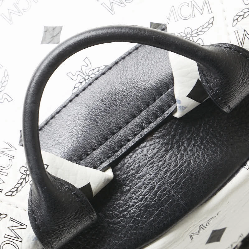 MCM Visetos Logo Studded Leather Backpack