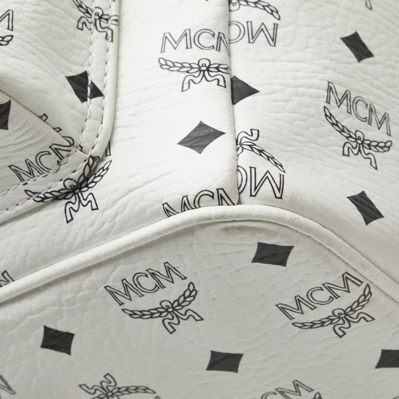 MCM Visetos Logo Studded Leather Backpack