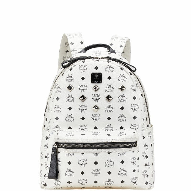 MCM Visetos Logo Studded Leather Backpack