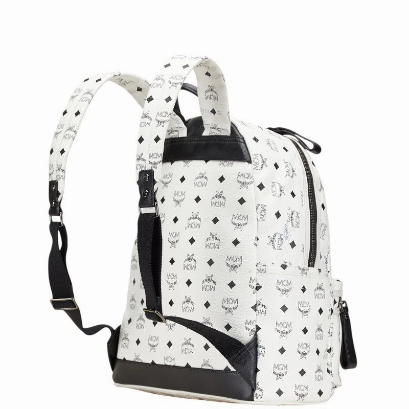 MCM Visetos Logo Studded Leather Backpack