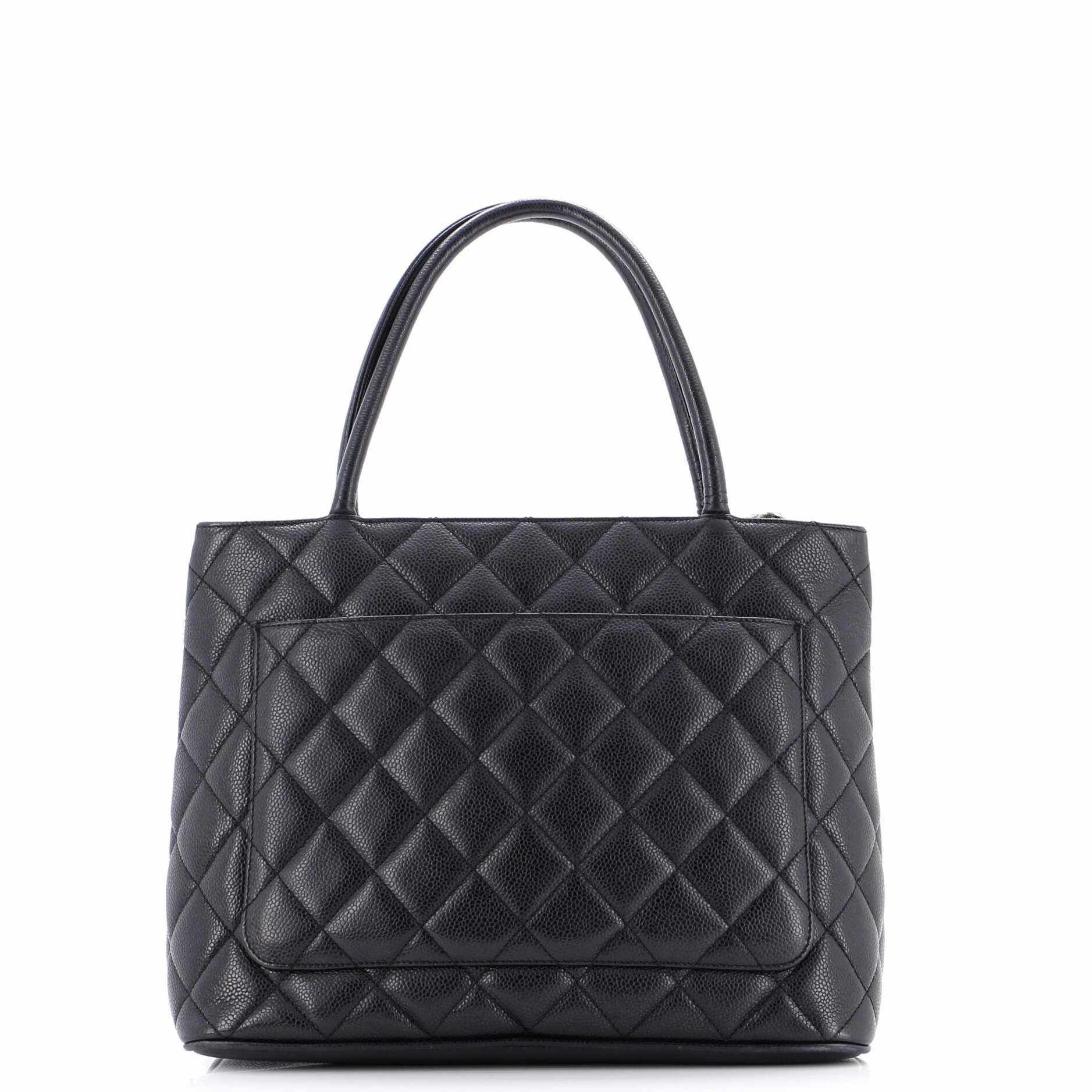 Medallion Tote Quilted Caviar