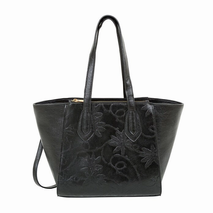 Mellow World Marissa Tote with Embossed Floral Print