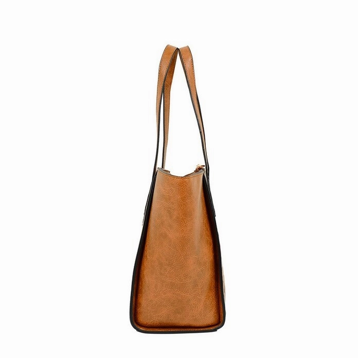 Mellow World Marissa Tote with Embossed Floral Print