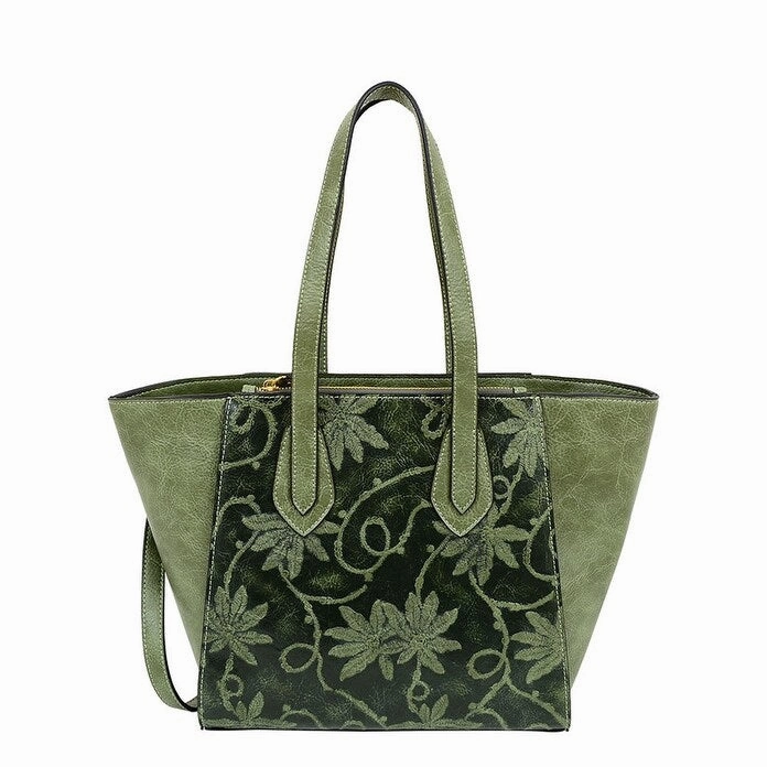 Mellow World Marissa Tote with Embossed Floral Print