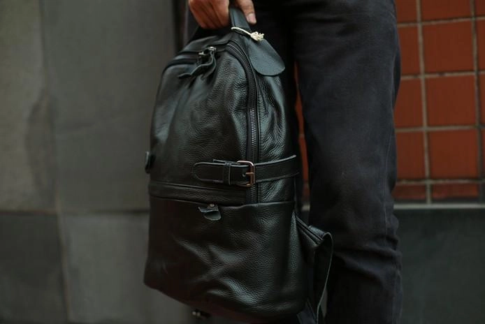 Mens Leather Backpack Cool Travel Backpacks Laptop Backpack for men