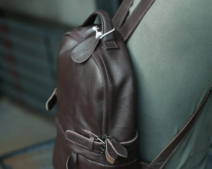 Mens Leather Backpack Cool Travel Backpacks Laptop Backpack for men