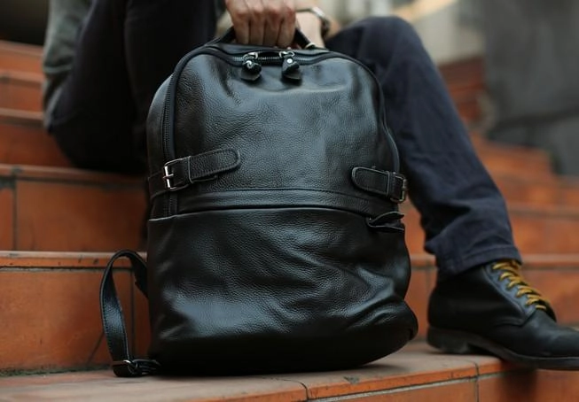 Mens Leather Backpack Cool Travel Backpacks Laptop Backpack for men