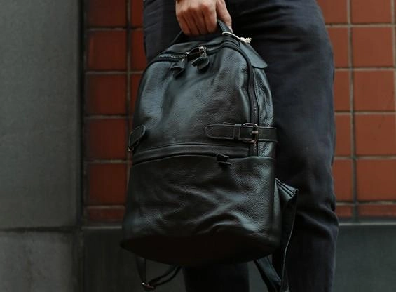 Mens Leather Backpack Cool Travel Backpacks Laptop Backpack for men