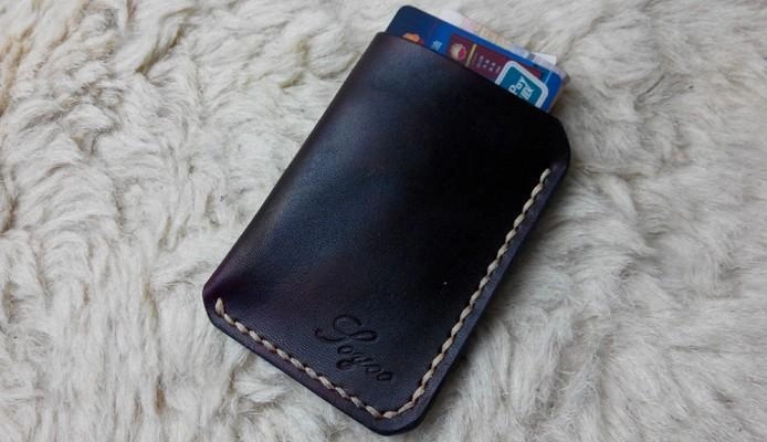 Mens Leather Slim Front Pocket Wallets Leather Cards Wallet for Men