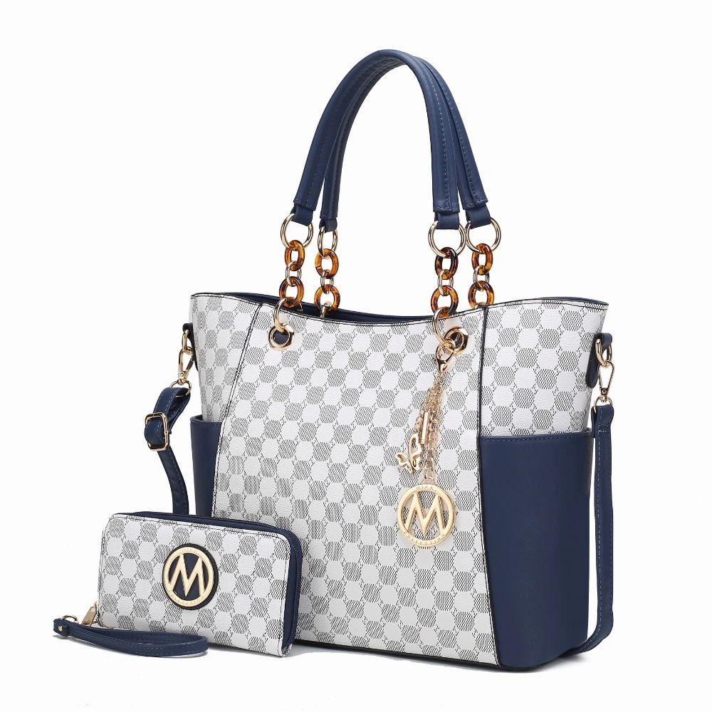 Merlina 2 PCS Women Tote Handbag with Wallet