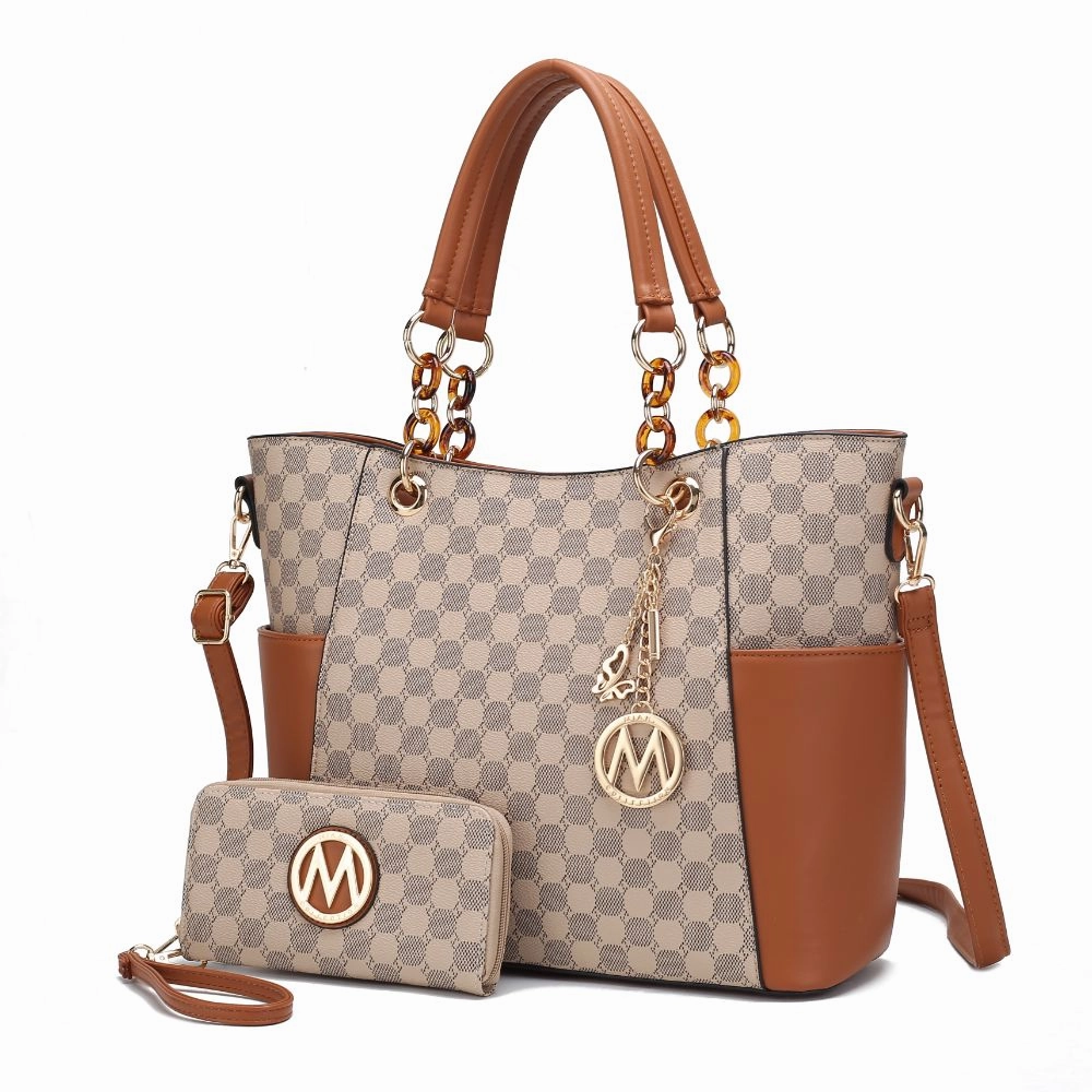 Merlina 2 PCS Women Tote Handbag with Wallet