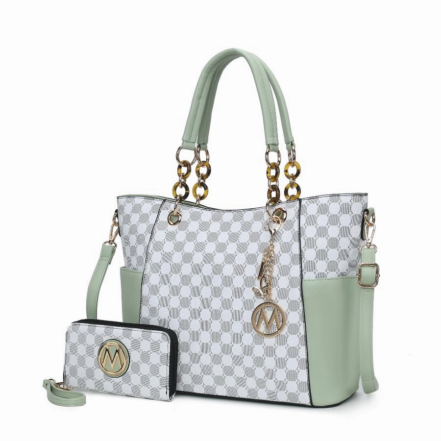 Merlina 2 PCS Women Tote Handbag with Wallet