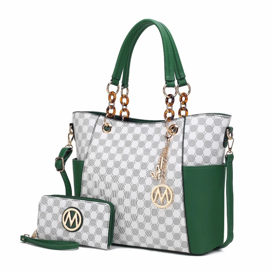 Merlina 2 PCS Women Tote Handbag with Wallet