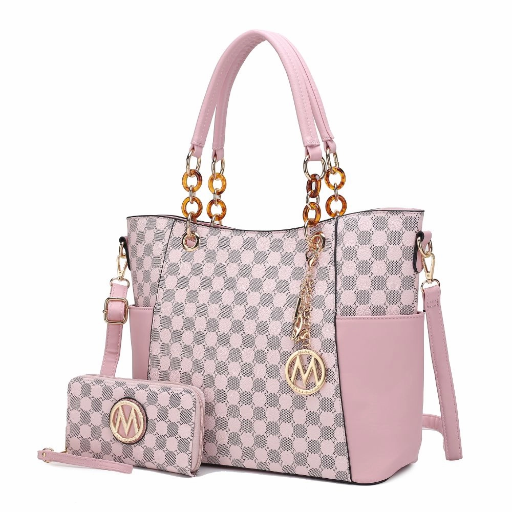 Merlina 2 PCS Women Tote Handbag with Wallet