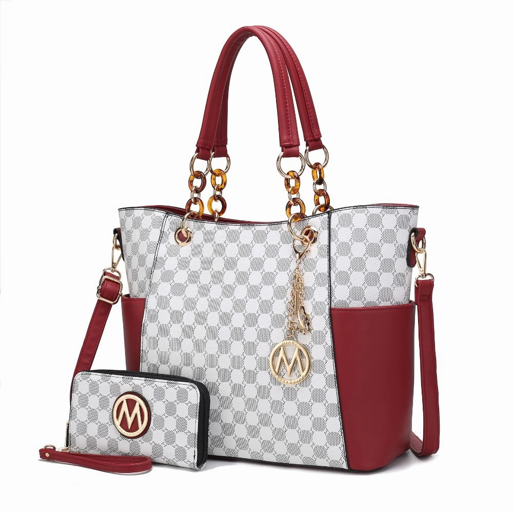 Merlina 2 PCS Women Tote Handbag with Wallet