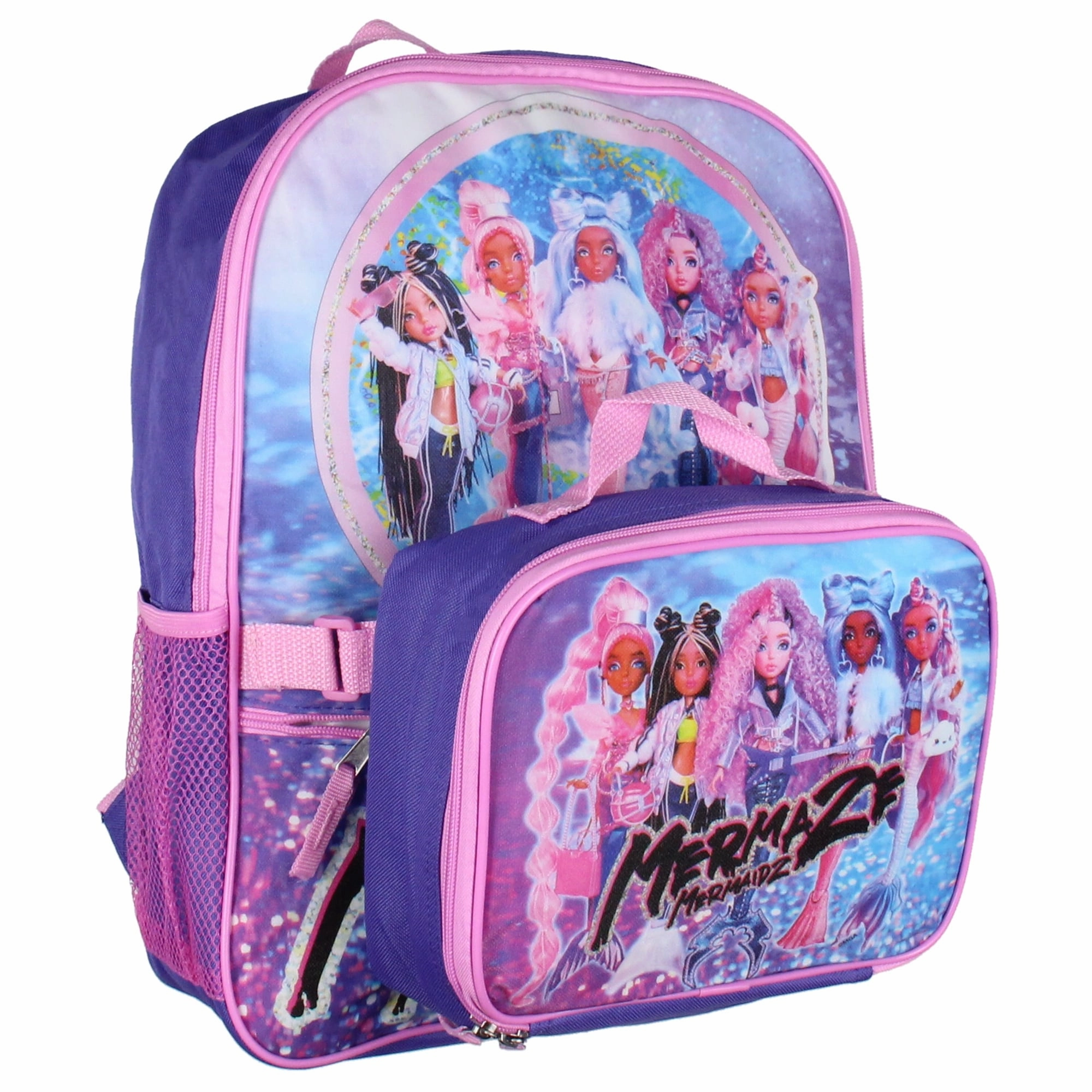 Mermaze Mermaidz Mermazing Backpack School Travel Backpack For Kids 2 Piece Set With Detachable Lunch Box
