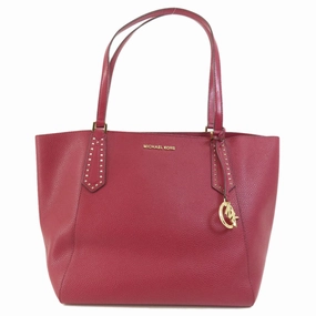 Michael Kors Color Wine Leather Tote Bag (Pre-Owned)