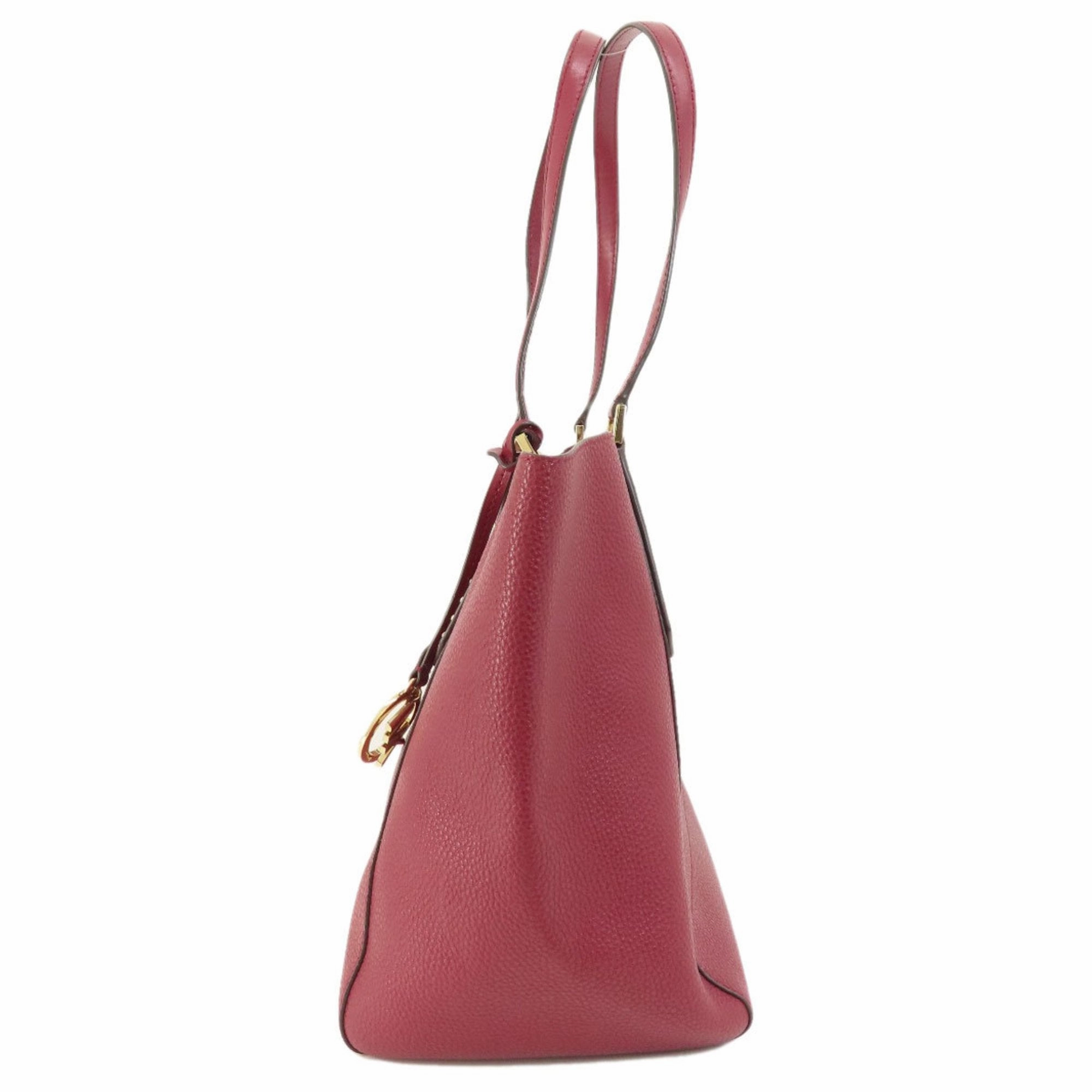 Michael Kors Color Wine Leather Tote Bag (Pre-Owned)