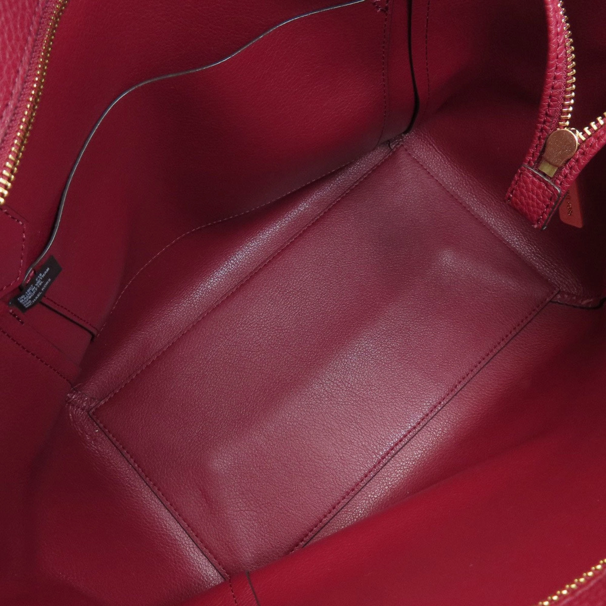 Michael Kors Color Wine Leather Tote Bag (Pre-Owned)
