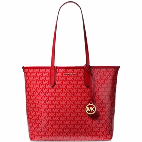 Michael Kors Eliza Large East West Open Snap Tote Crimson