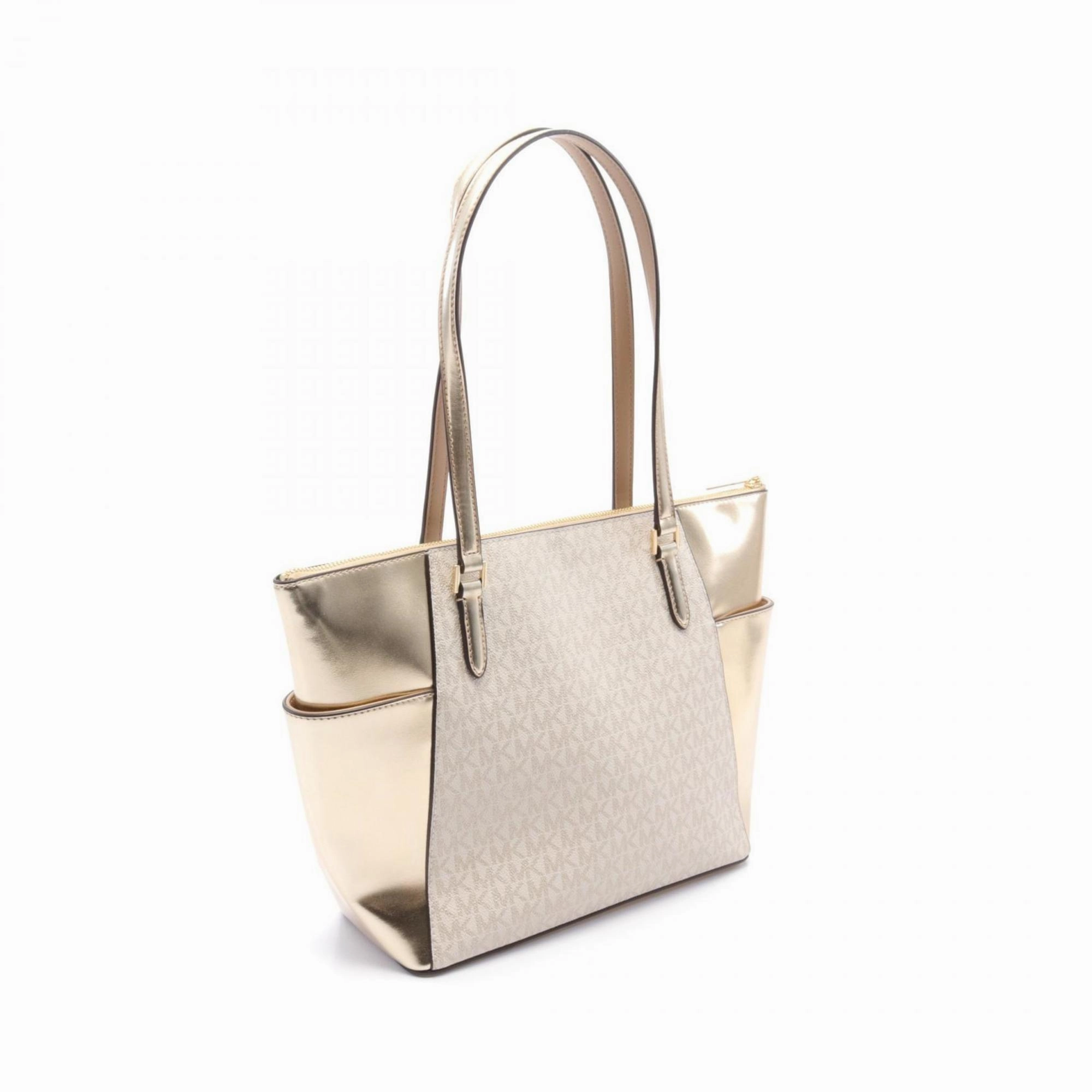 Michael Kors gold Coated Canvas Leather Tote Bag (Pre-Owned)