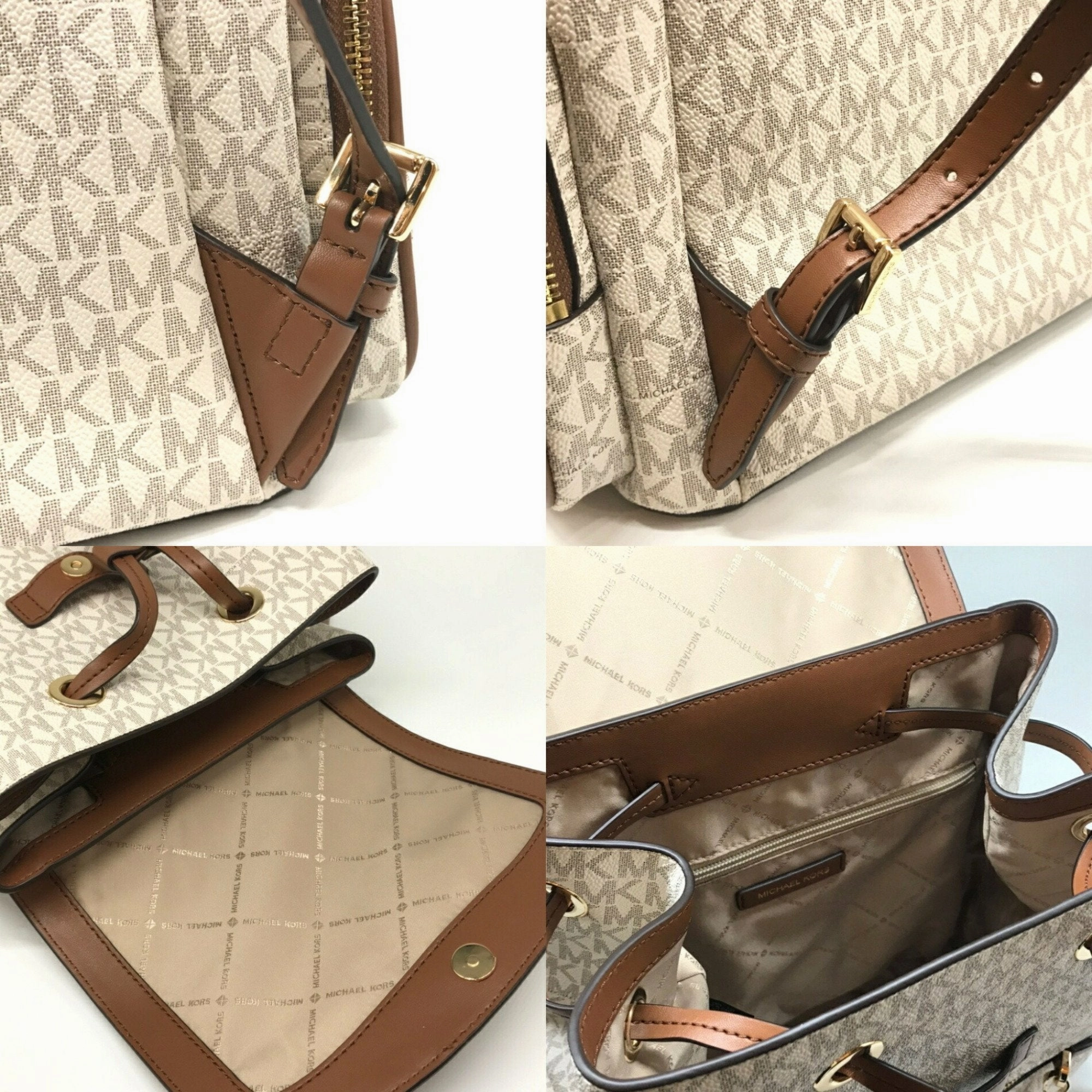 Michael Kors ivory Pvc Backpack (Pre-Owned)