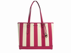 Michael Kors Jet Set Travel Large TZ Shoulder PVC Tote Bag Purse Women's pink
