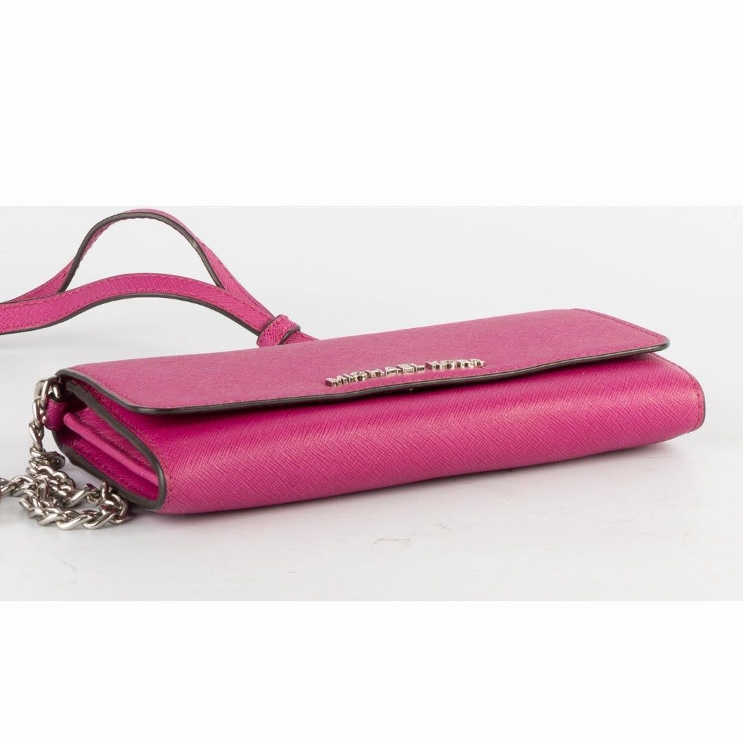 Michael Kors Jet Set Travel Saffiano Leather Chain Wallet