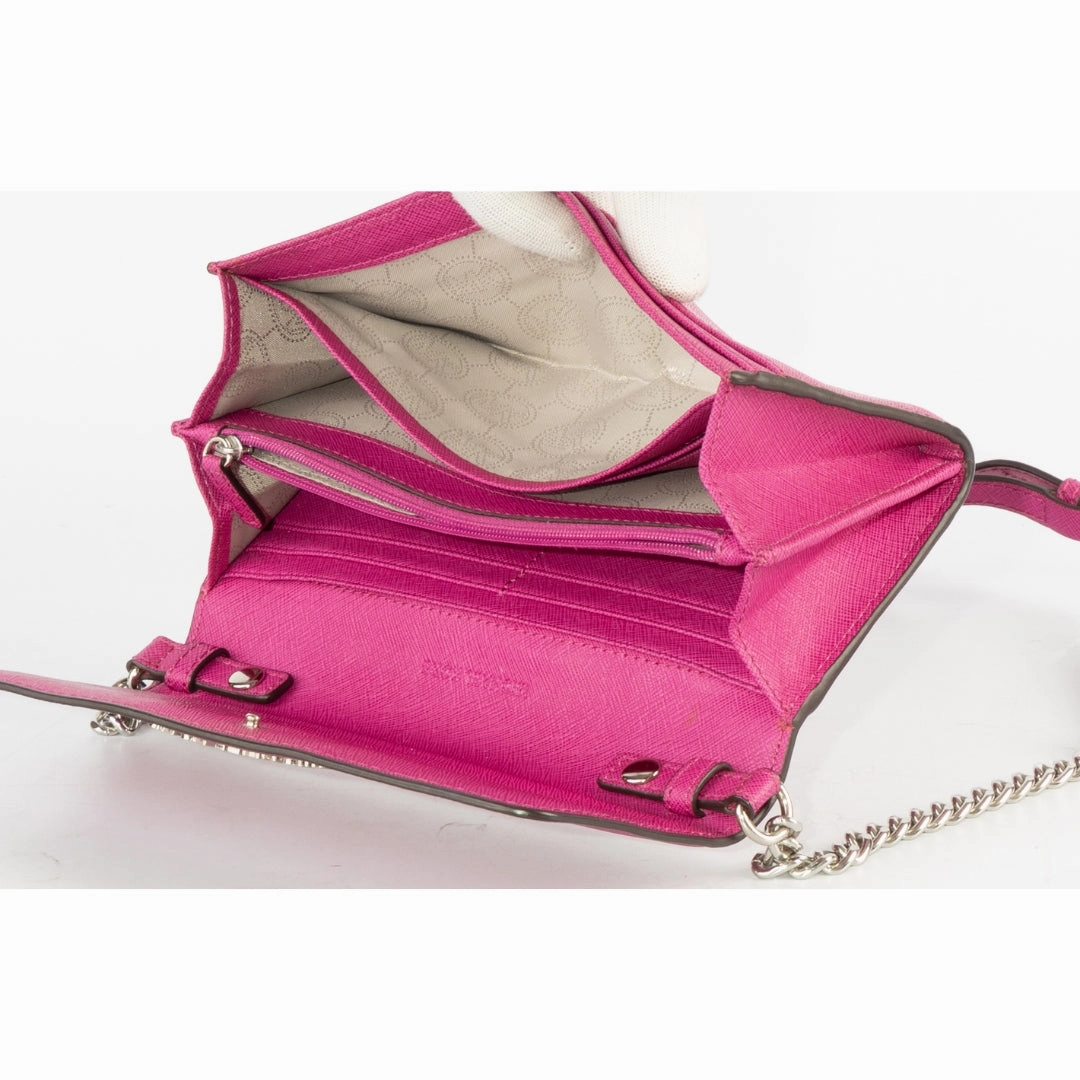 Michael Kors Jet Set Travel Saffiano Leather Chain Wallet
