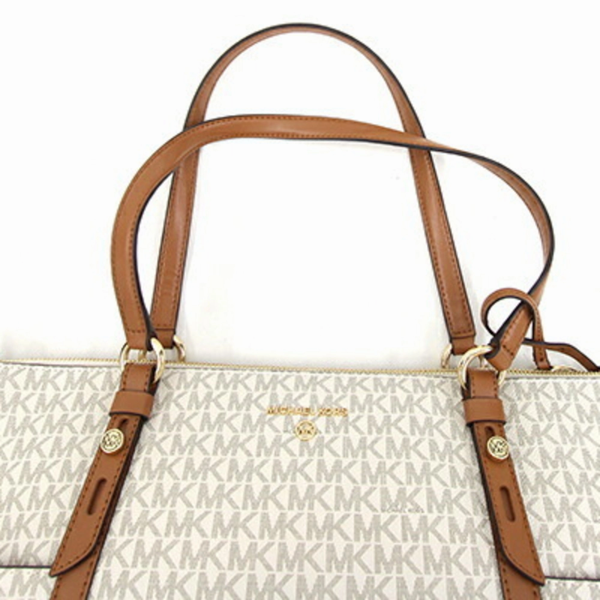 Michael Kors  Off- Pvc Leather Tote Bag (Pre-Owned)