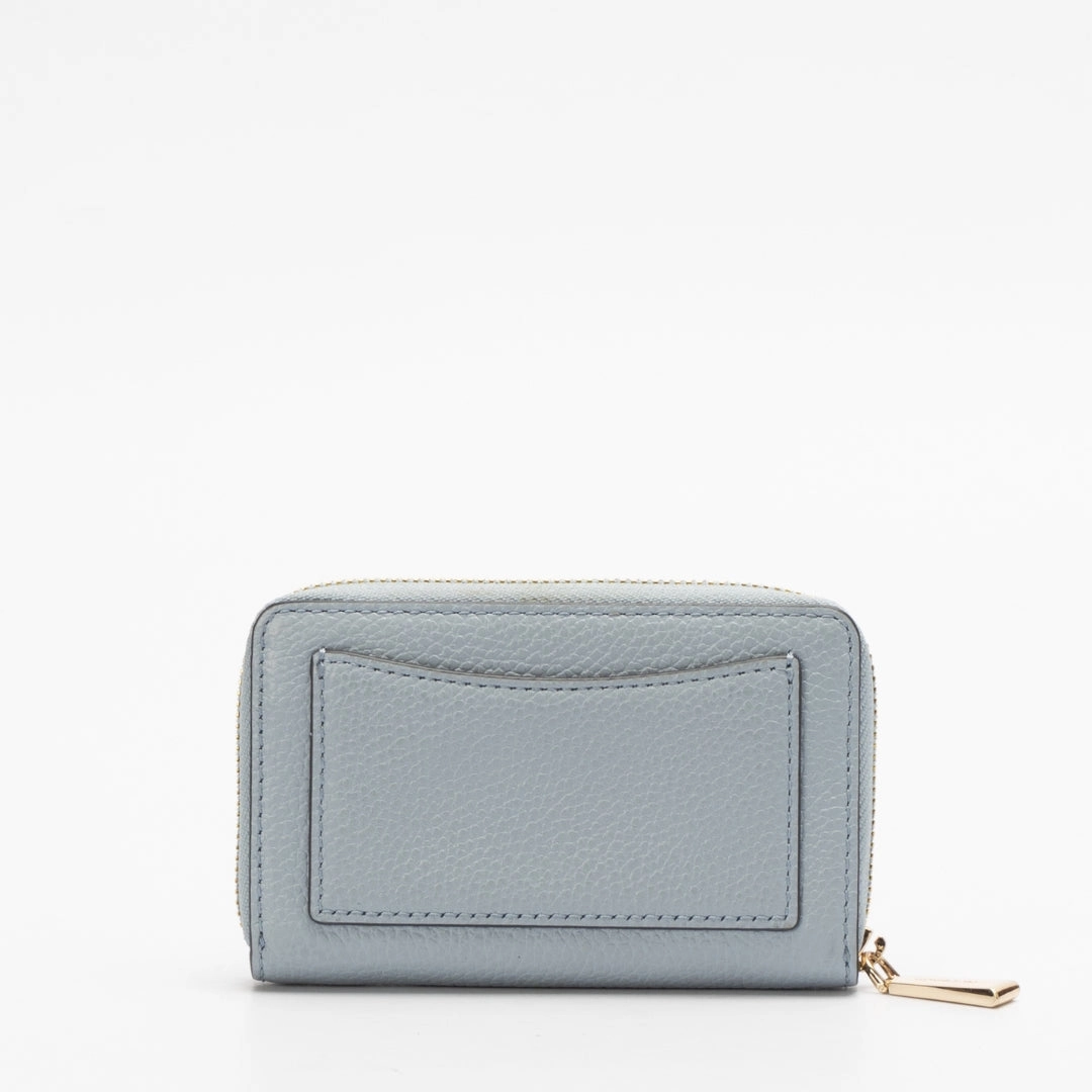 Michael Kors Pale Blue Jet Set Small Leather Zip Around Wallet