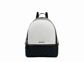 Michael Kors Rhea Medium PVC Backpack Bookbag Optic Women's multi