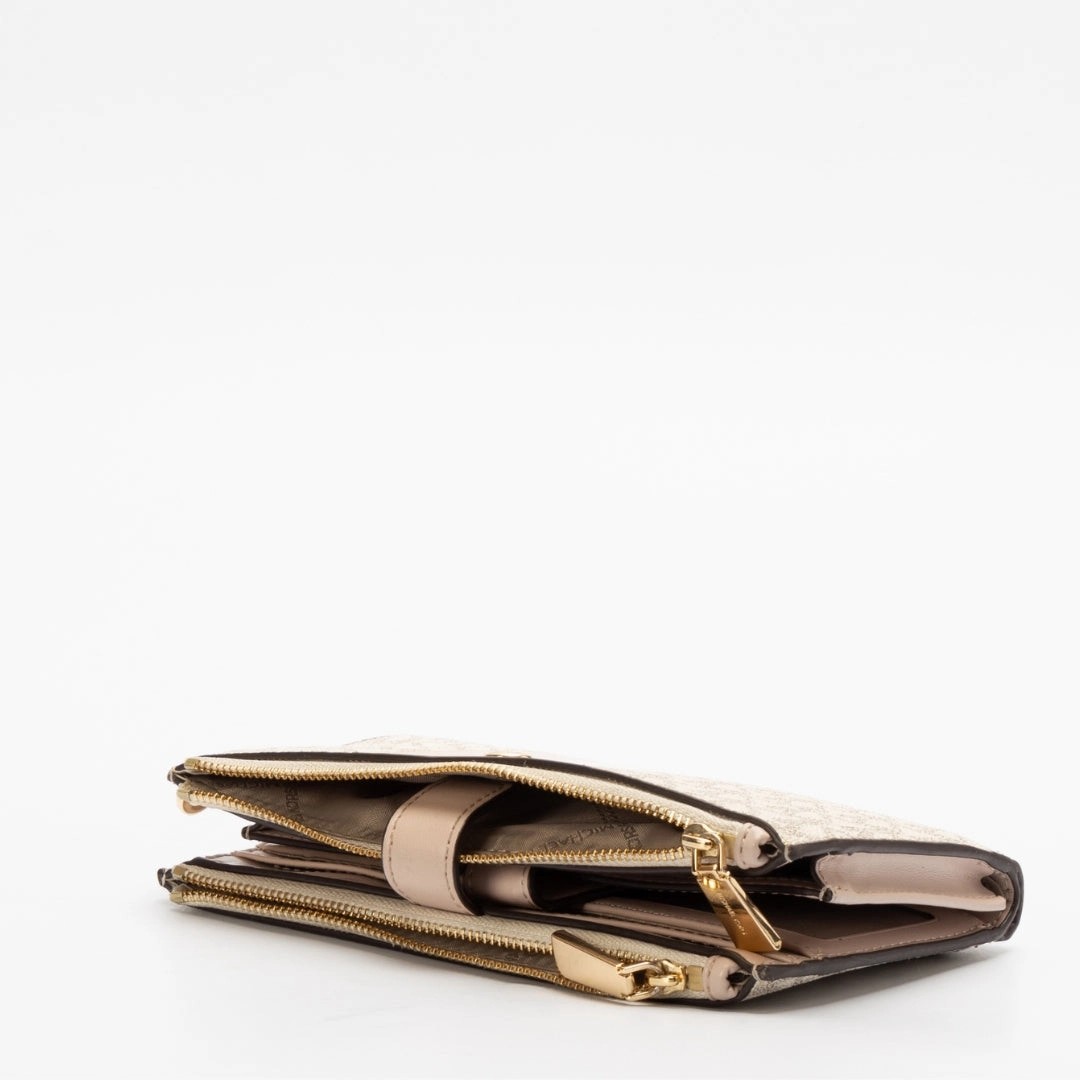 Michael Kors Signature Jet Set Medium Double Zip Wallet
