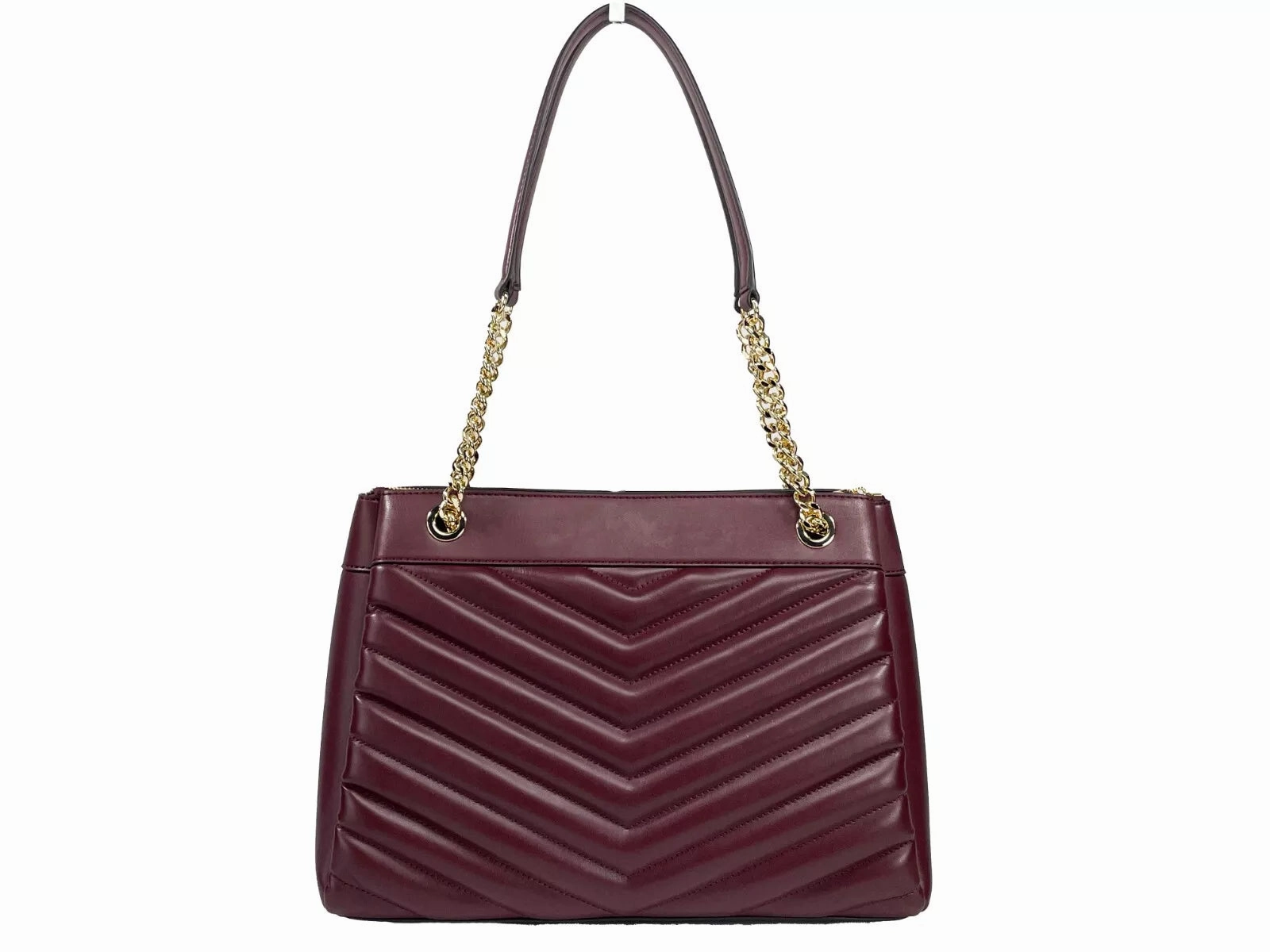 Michael Kors Whitney Medium Chain Shoulder Bag Purse Oxblood