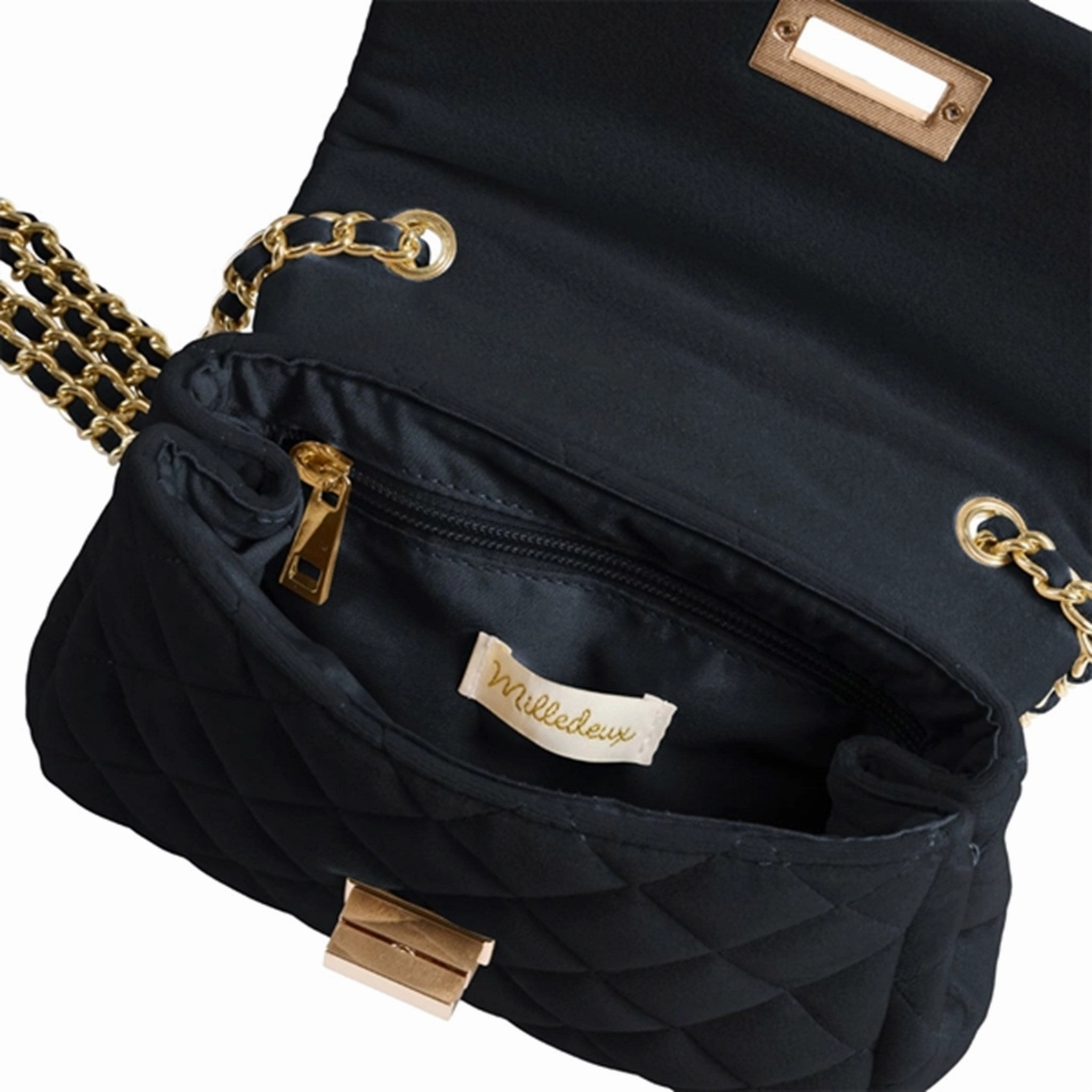 Milledeux Medium Velvet Bag Black