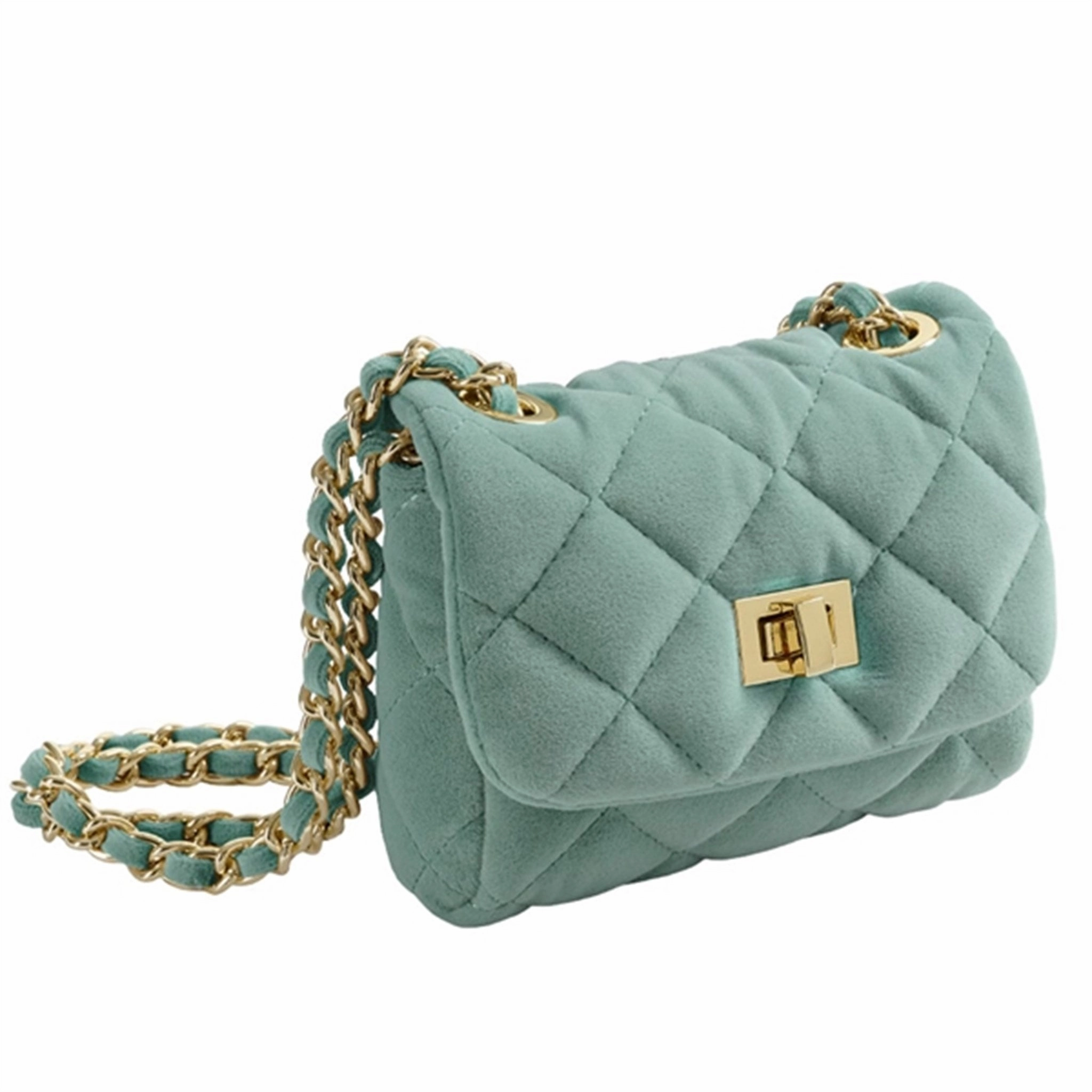 Milledeux Small Velour Bag Nile Blue