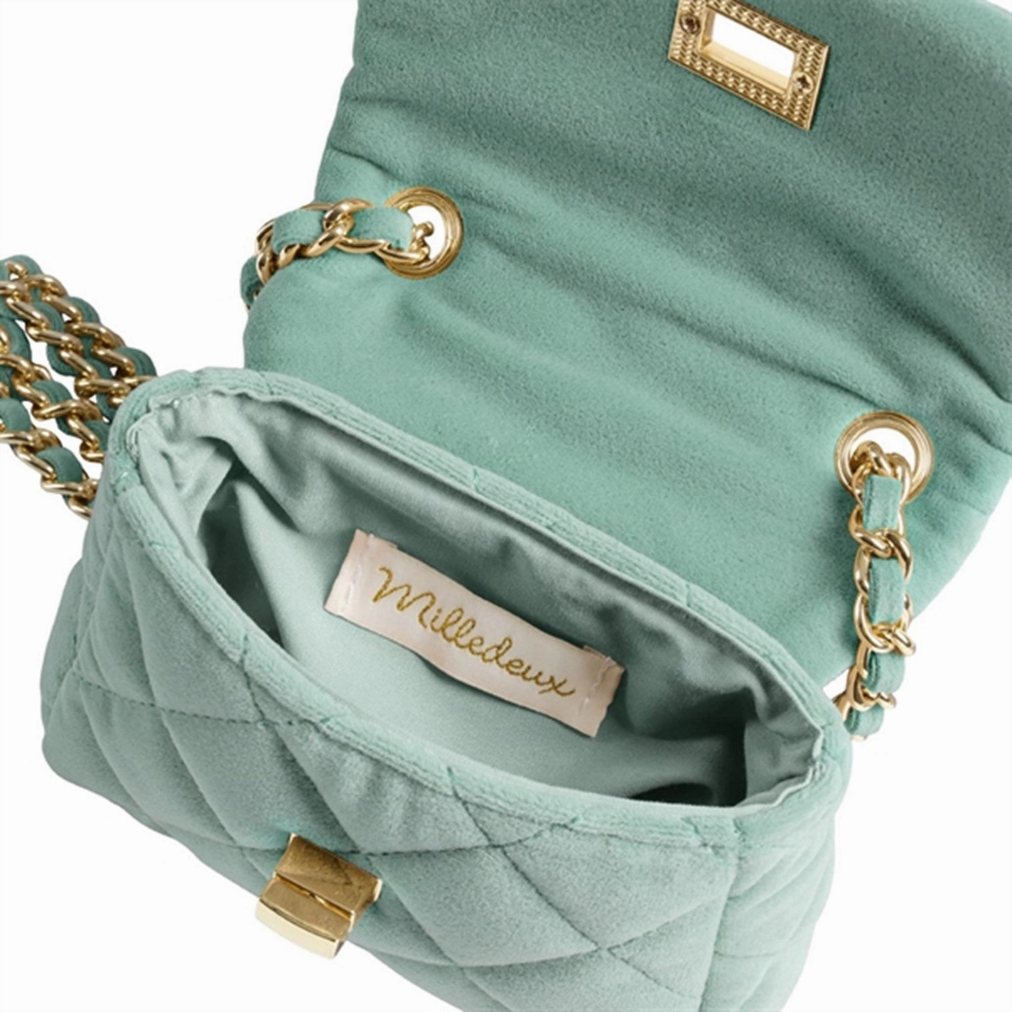 Milledeux Small Velour Bag Nile Blue