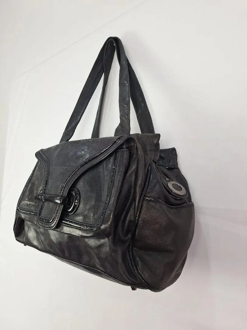 Mimco Shiny Fold Over Shoulder Bag