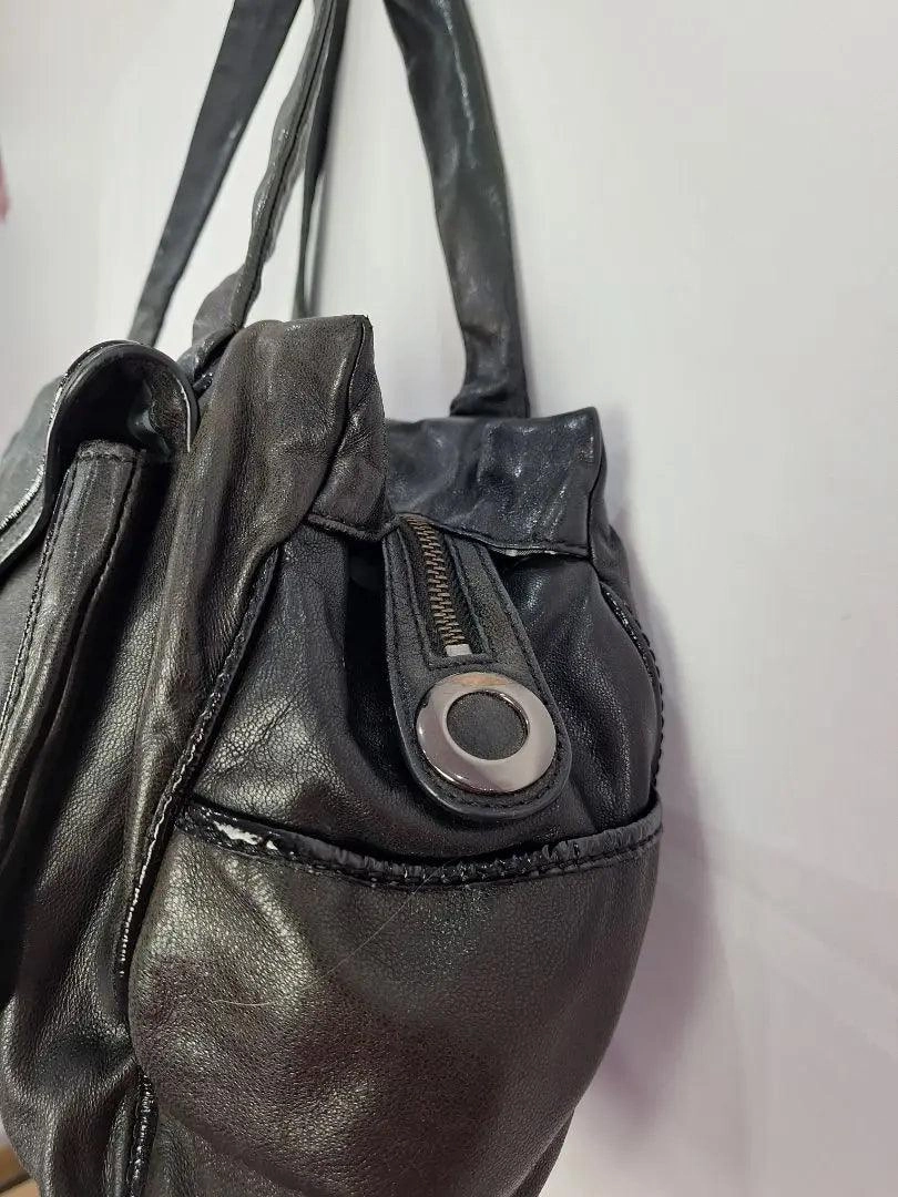 Mimco Shiny Fold Over Shoulder Bag