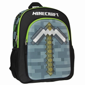 Minecraft Backpack 16" 3D Molded Pickaxe Bag - One Size