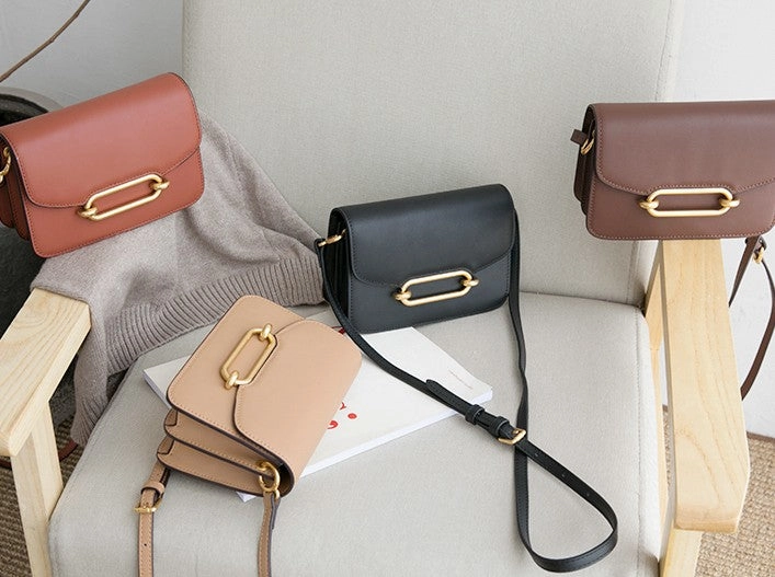 Minimalist Leather Womens Stylish Small Crossbody Purse Shoulder Bag for Women