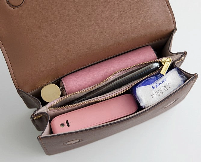 Minimalist Leather Womens Stylish Small Crossbody Purse Shoulder Bag for Women