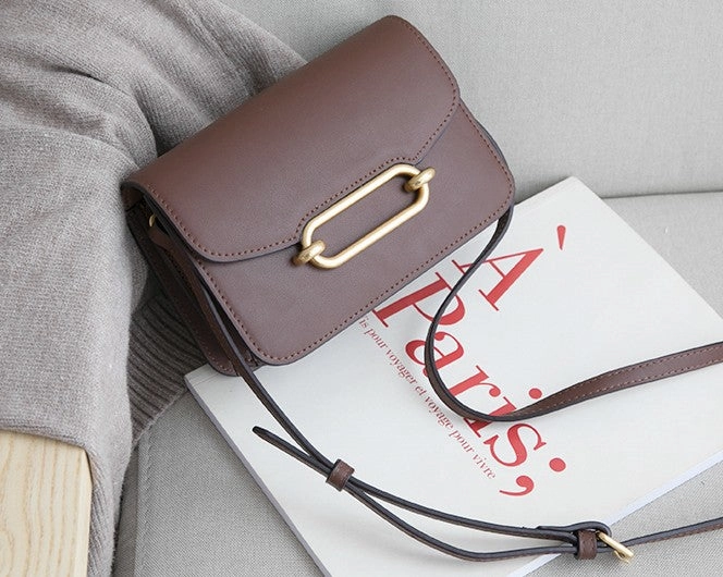Minimalist Leather Womens Stylish Small Crossbody Purse Shoulder Bag for Women