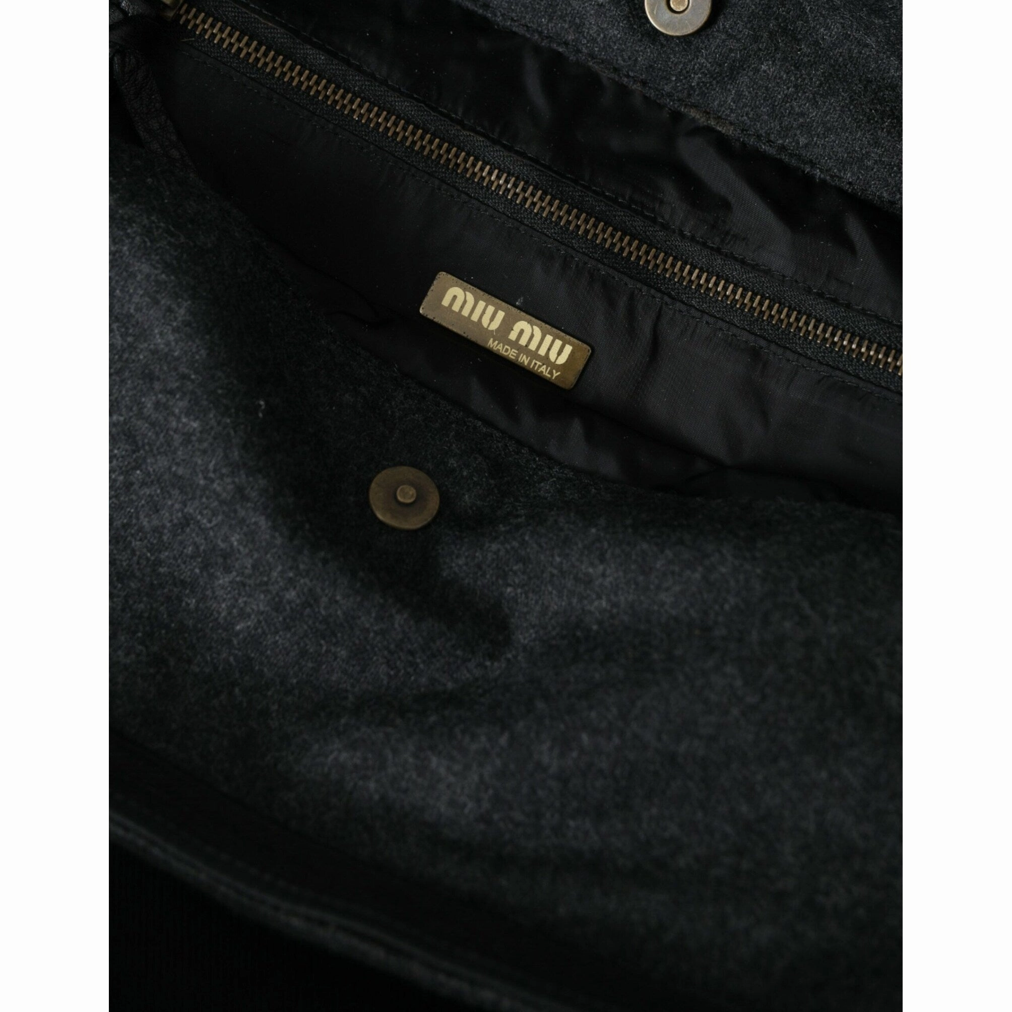 Miu Miu Chic Black Denim Tote for Everyday Women's Elegance