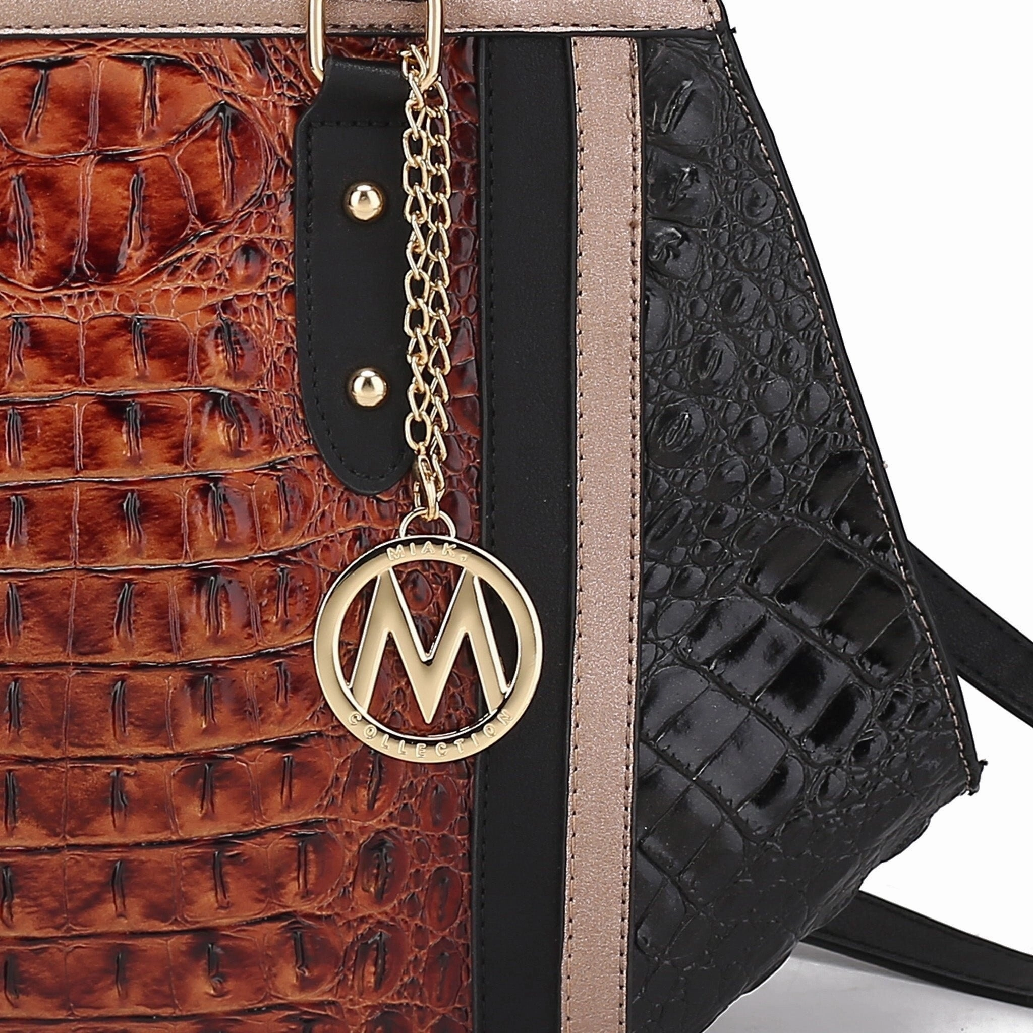 MKF Collection Daisy 2 PCS Croco Satchel bag & Wallet by Mia K.