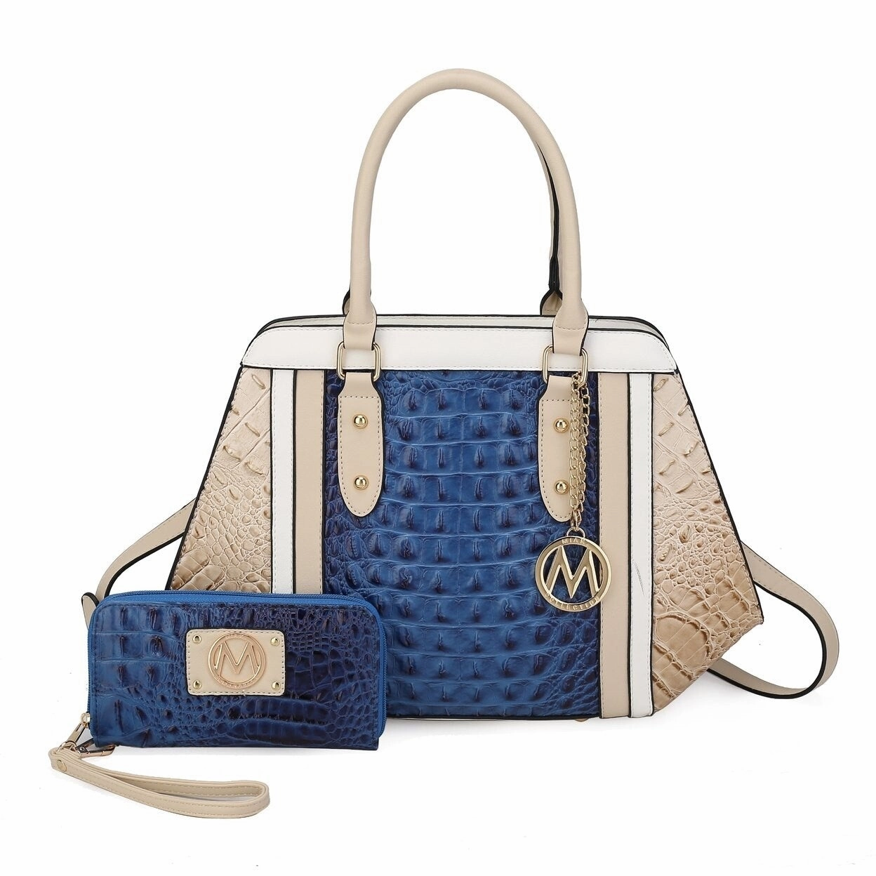 MKF Collection Daisy 2 PCS Croco Satchel bag & Wallet by Mia K.
